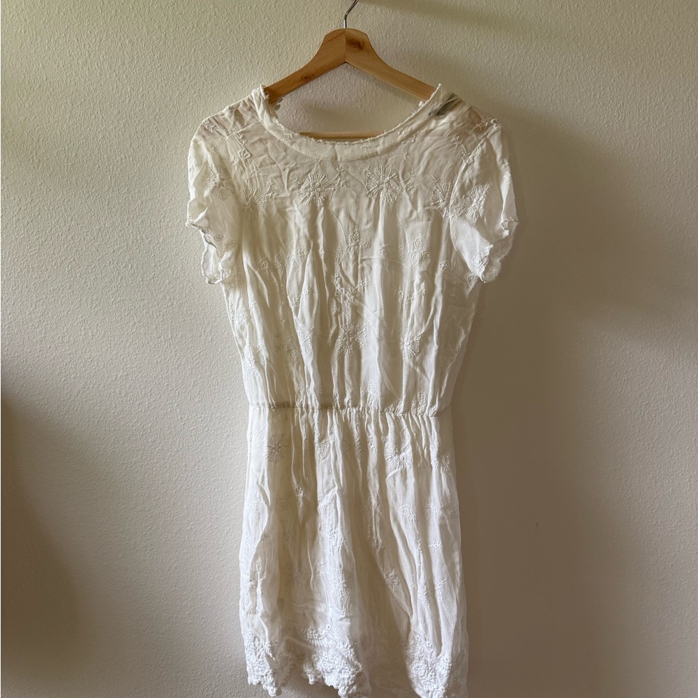 Zara White Puff Sleeve Sundress